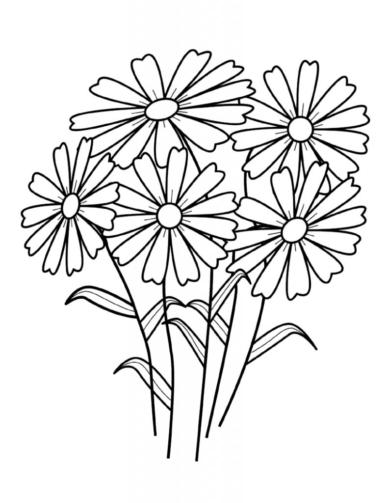 Coloring Pictures Of Flowers Printable