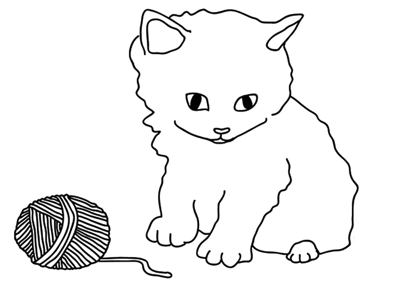 Printable Pictures Of Cats And Yarn