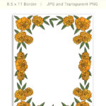 Free Printable Marigold Border Printables Printable Border Marigold