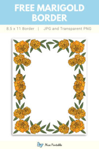Free Printable Marigold Border Printables Printable Border Marigold