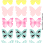 Free Printable Pastel Colored Butterflies Schmetterling Druckvorlagen