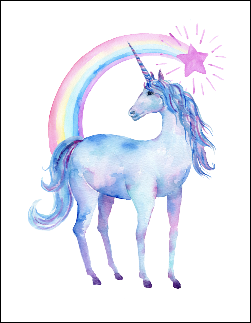 Free Printable Unicorn Pictures For Kids