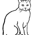 FREE ViNTaGE DiGiTaL STaMPS Free Coloring Printable Download Cat