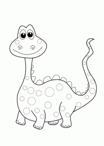 Funny Dinosaur Coloring Page For Kids Printable Free Dinosaur