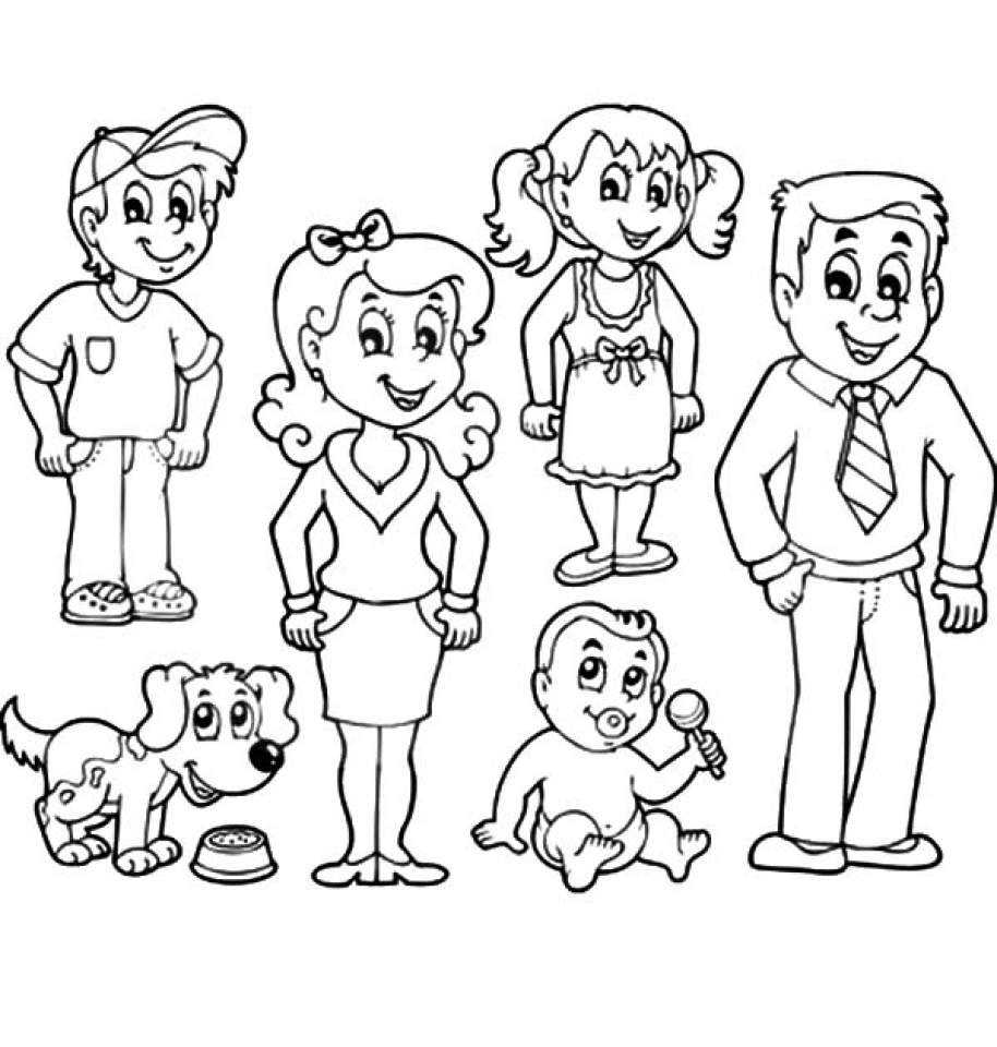 Get This Kids Printable Family Coloring Pages X4lk2