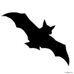 Halloween Bat Stencils In Halloween Hanging Bats Clipart Collection