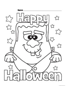 Halloween Happy Monster Coloring Pagesprintable For KidsFree Kids