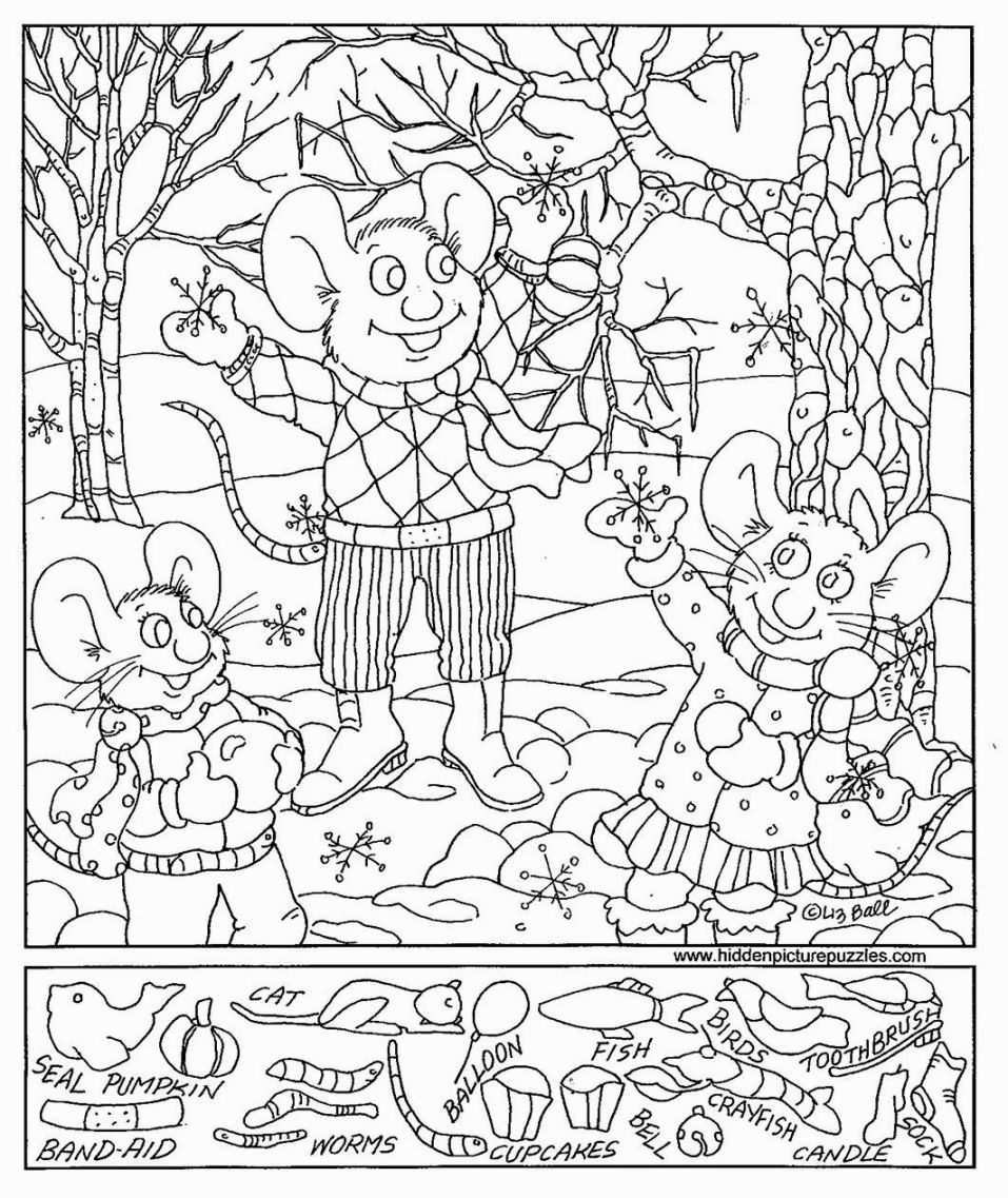 Hidden Object Coloring Pages Hidden Pictures Hidden Picture Puzzles 