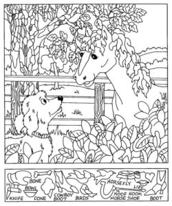 Hidden Picture Worksheet Horse Hidden Pictures Printables Hidden