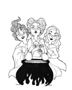 Hocus Pocus An Art Print By Leann Moffitt In 2022 Halloween Coloring