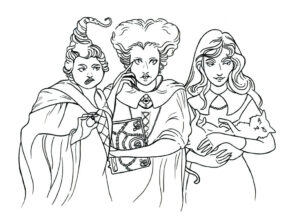 Hocus Pocus Line By Ghoulsandgals Disney Coloring Pages Coloring