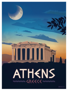 IdeaStorm Studio Store Vintage Athens Print