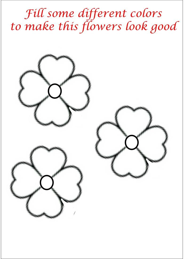 Little Flower Coloring Printable Page For Kids Printable Flower 