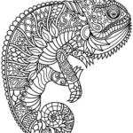 Mandala Chameleon Animal Coloring Page Printable