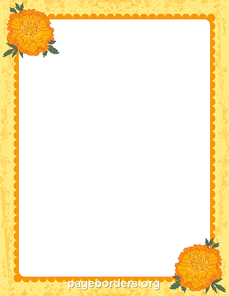 Printable Picture Frames Marigold Colour Plain