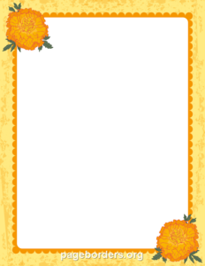 Marigold Border Clip Art Page Border And Vector Graphics