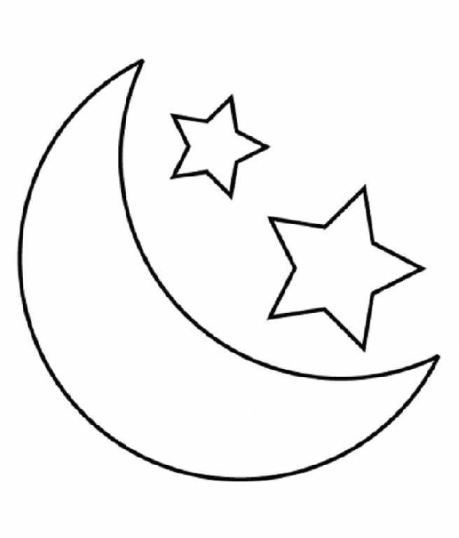 Moon And Stars Coloring Pages Moon Coloring Pages Star Coloring