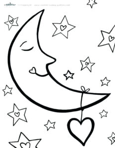 Moon And Stars Coloring Pages Printable At GetColorings Free
