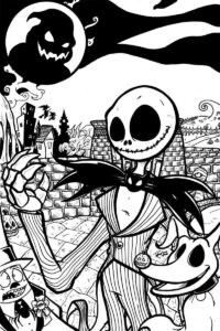 Nightmare Before Christmas Coloring Pages Download And Print