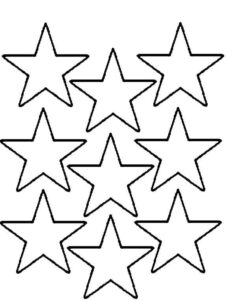 Nine Christmas Star Is Cool And Nice Coloring Page Star Template