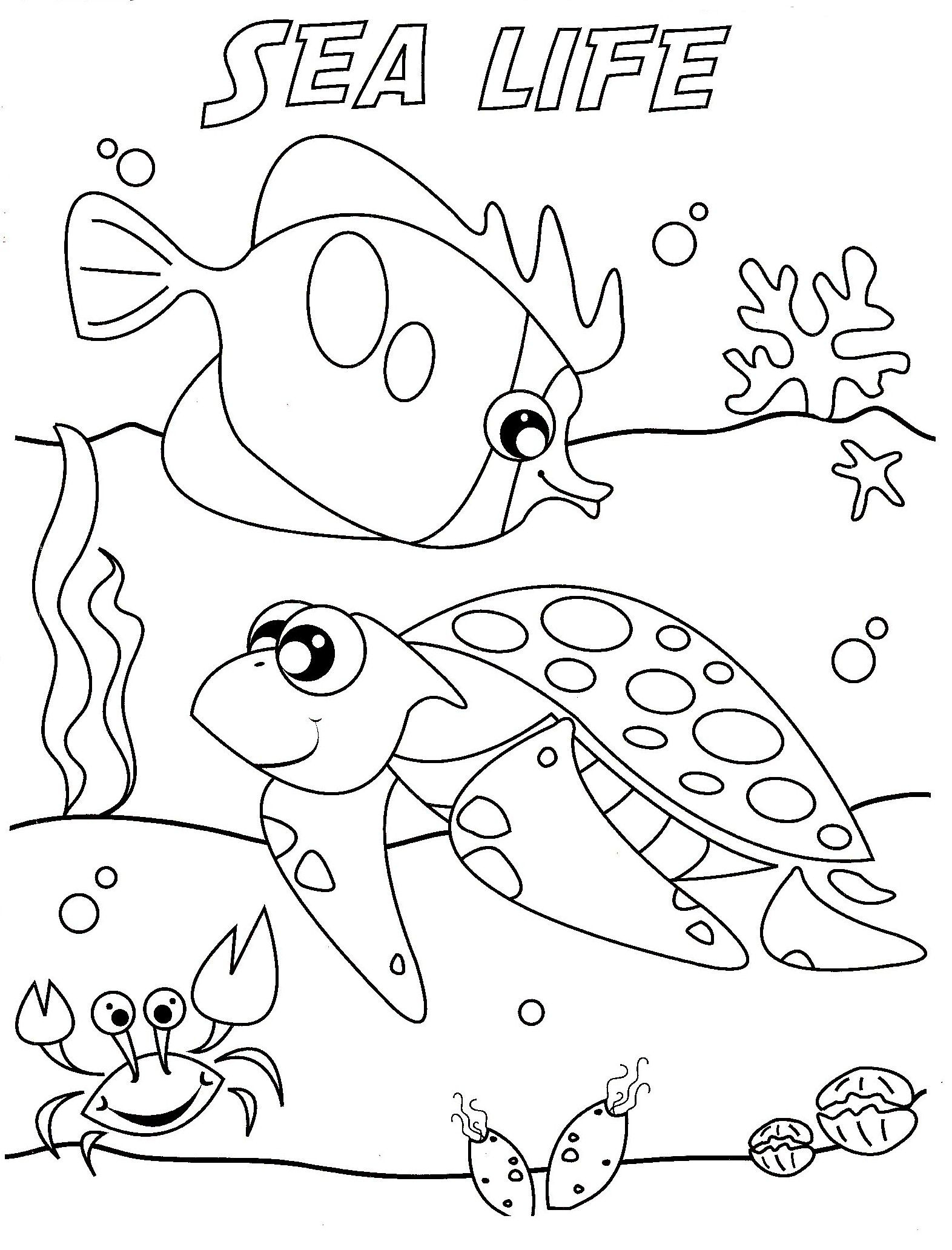 Ocean Animal Coloring Pictures Printable