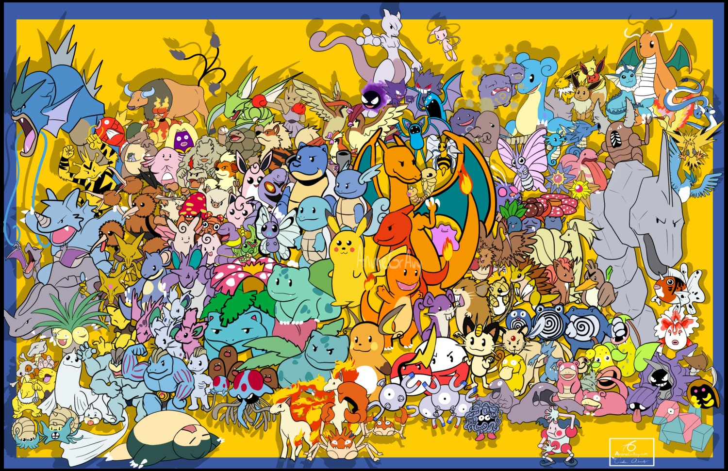 Original 151 Pokemon 11x17 Poster Print By AnimeGrAvy On Etsy