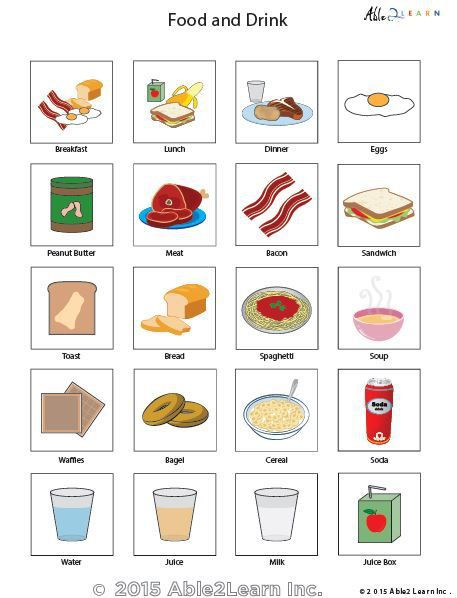 PECS Food Pecs Communication Pecs Pictures Autism Communication Cards