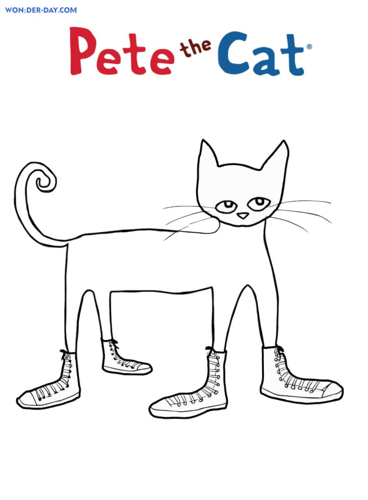 Pete The Cat Coloring Pages Free Coloring Pages WONDER DAY Printable