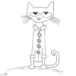 Pete The Cat Coloring Pages Line Art Free Printable Coloring Pages
