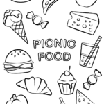 Picnic Food Coloring Page Free Printable Coloring Pages Food Coloring