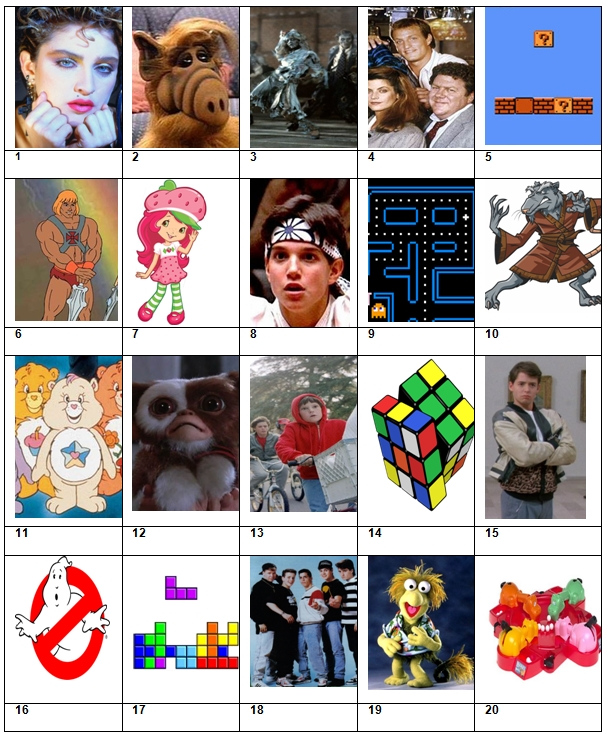Printable 80s Picture Quiz With Answers