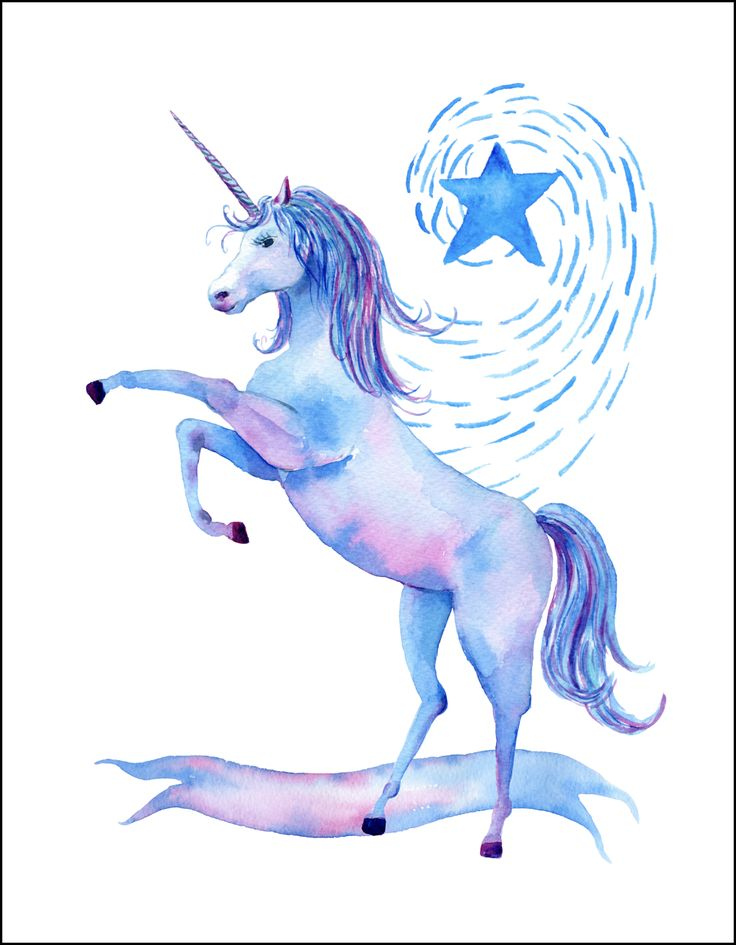 Printable Already Colored Unicorn Pictures