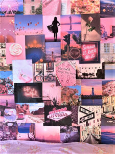 Pink Aesthetic Pretty Retro Wall Collage Kit VSCO Vintage Room Decor