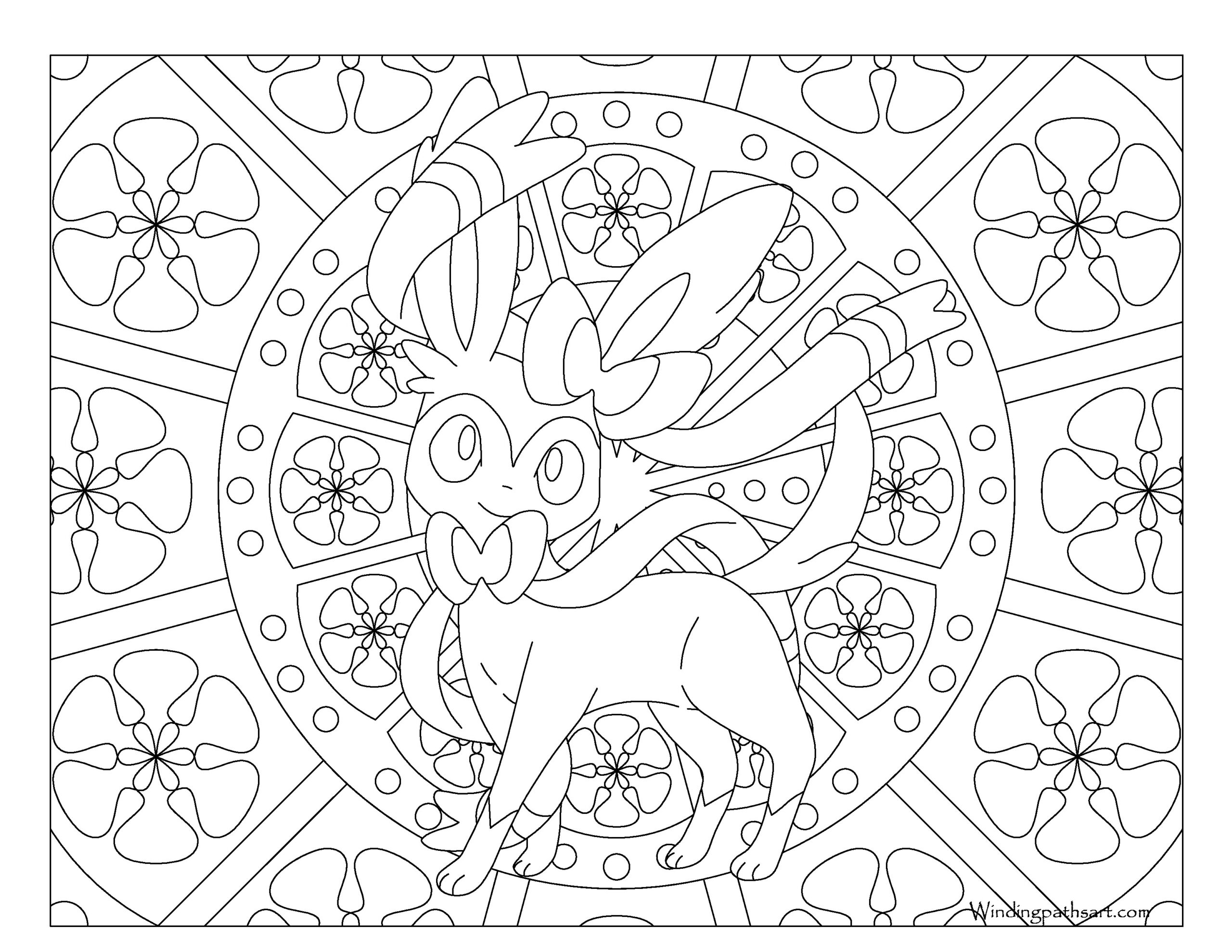 Pokemon Coloring Pages Sylveon At GetColorings Free Printable 