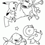 Pokemon Group Coloring Pages Coloring Home