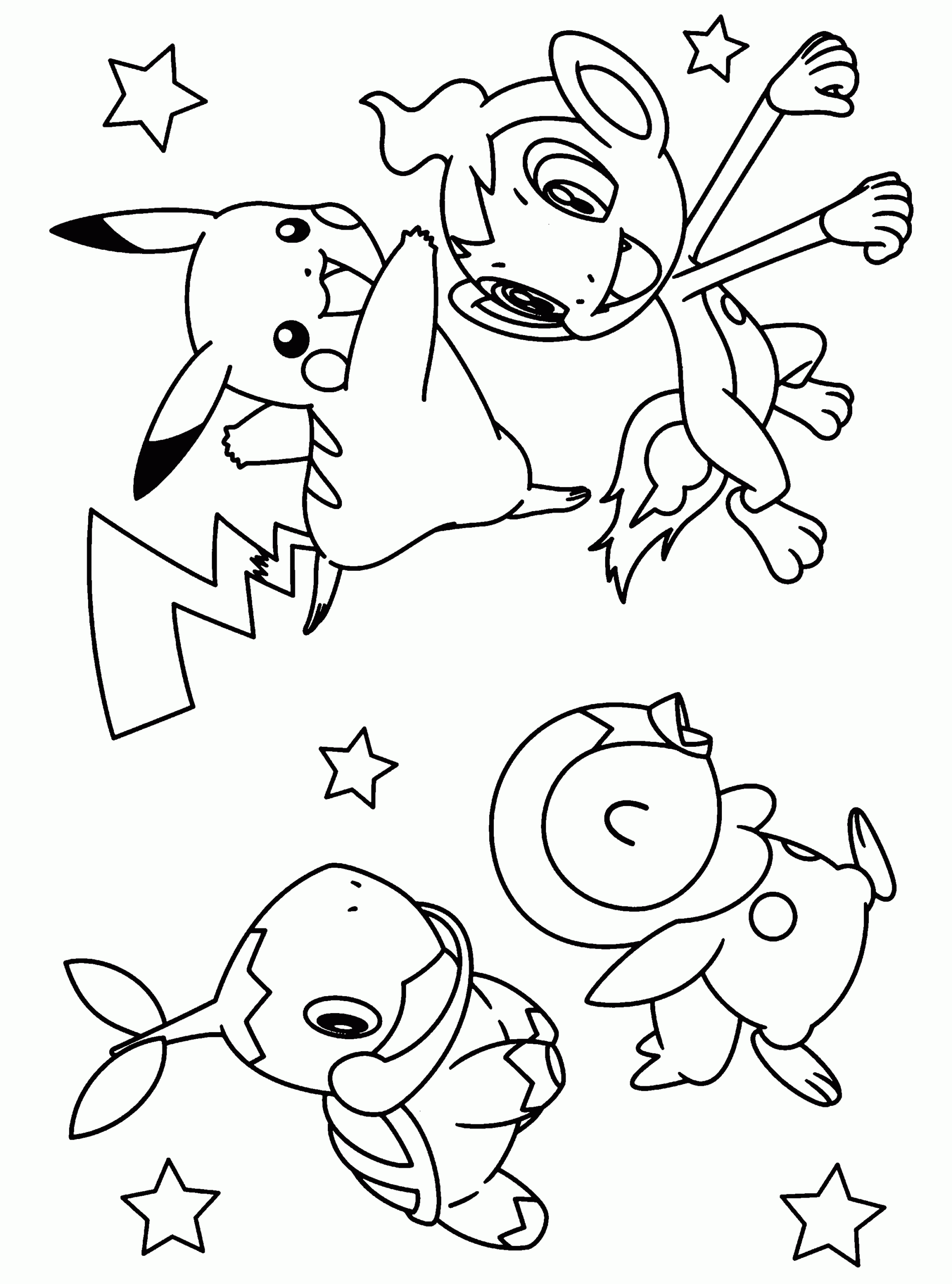 Pokemon Group Coloring Pages Coloring Home