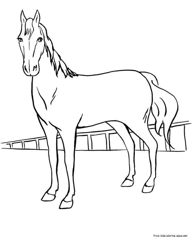 Print Out Coloring Pages Race Horses For Kids Free Printable Coloring 