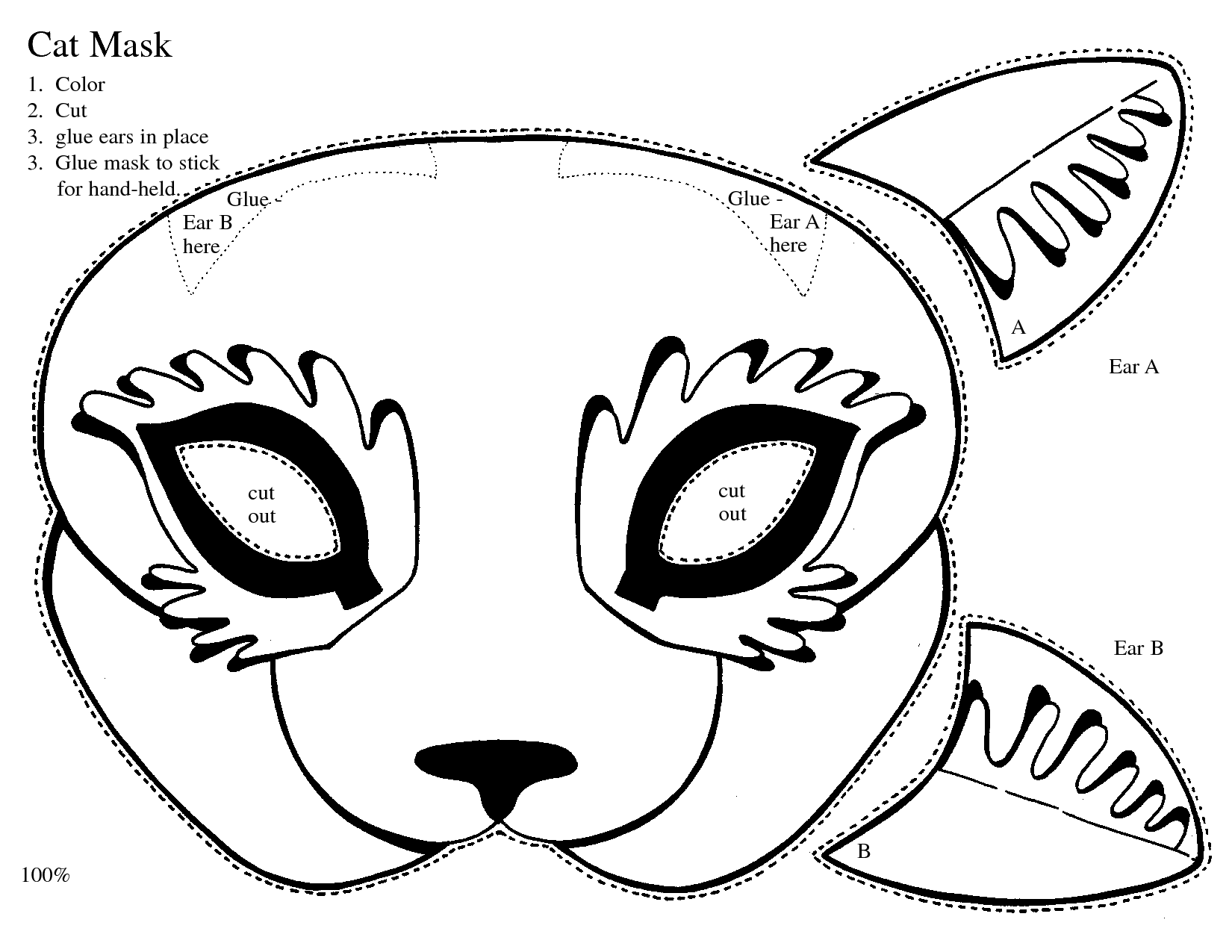 Print Out Kitty Masks ClipArt Best