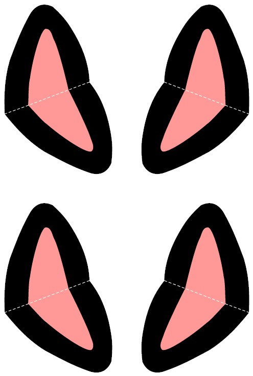 Printable Black Cat Ears