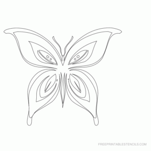 Printable Butterfly Template Coloring Home