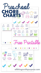 Printable Chore Charts Preschool Contributor Sugar Bee Crafts