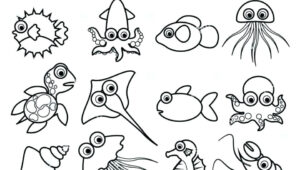 Printable Sea Animals Coloring Pages For Kids