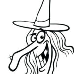 Printable Witch Face Template Witch Coloring Pages Halloween