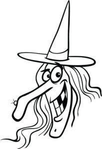 Printable Witch Face Template Witch Coloring Pages Halloween