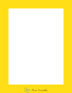 Printable Yellow Solid Page Border | Printable Pictures