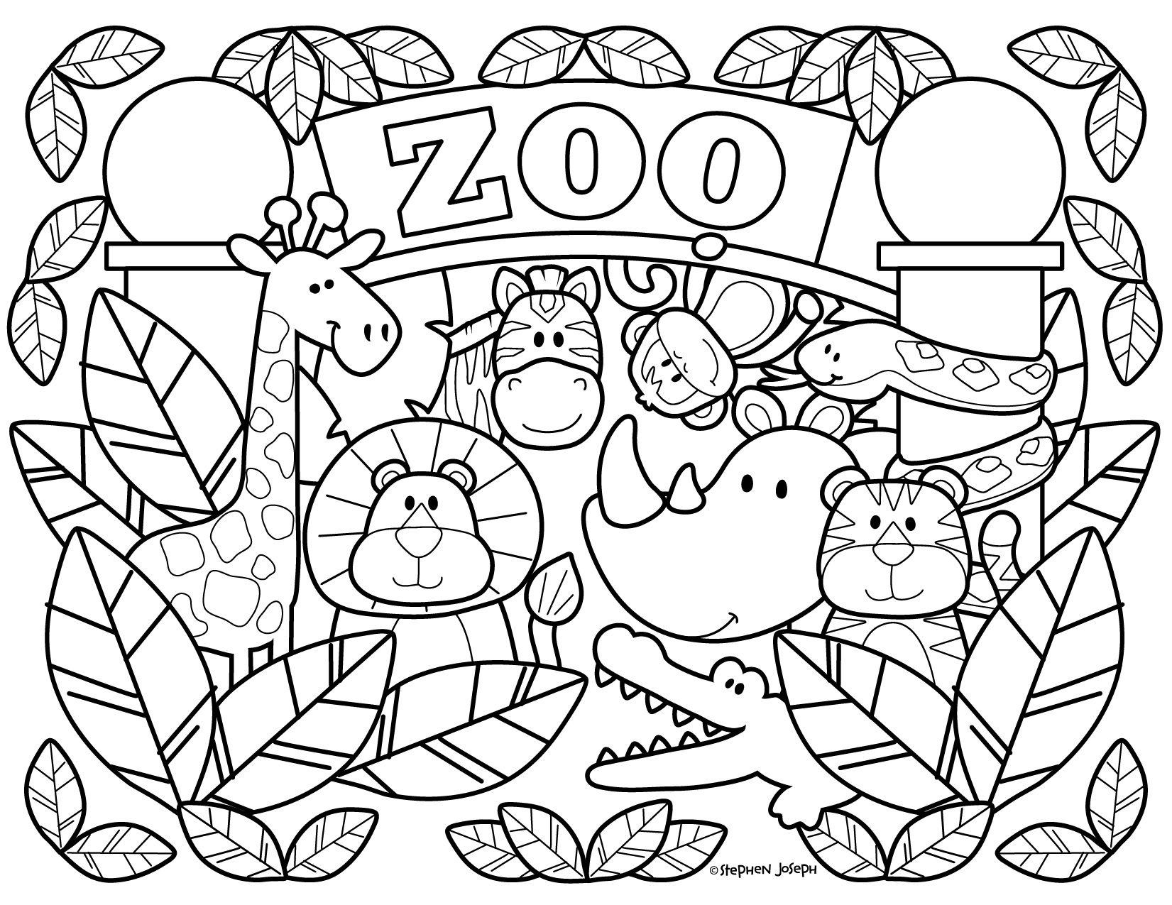 Printable Zoo Animal Coloring Sheets Printable Coloring Pages