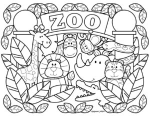 Printable Zoo Animal Coloring Sheets Printable Coloring Pages