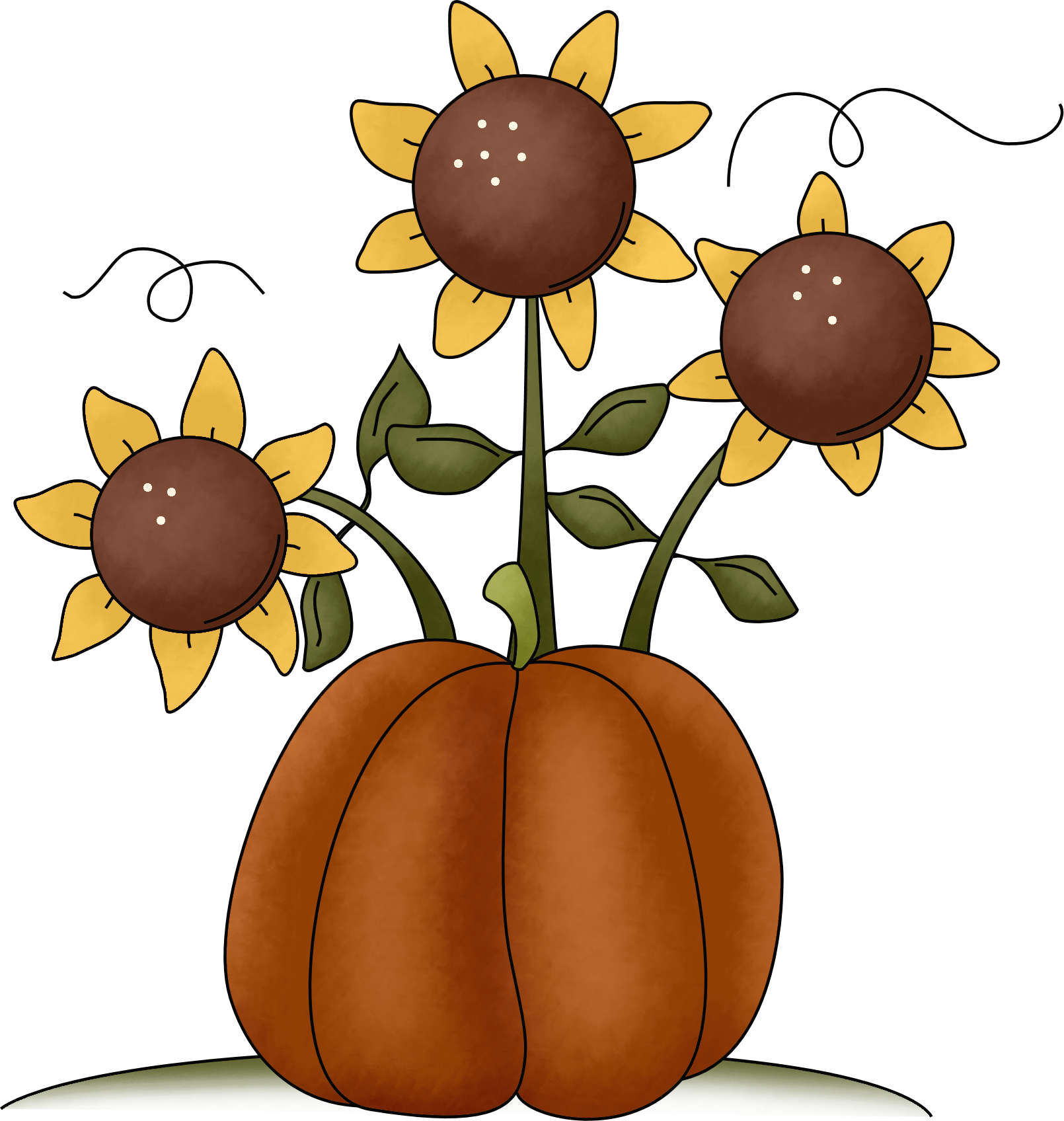 Pumpkin And Sunflower Clipart Free 20 Free Cliparts Download Images 