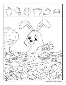 Rabbit Hidden Picture Puzzle Woo Jr Kids Activities Children s