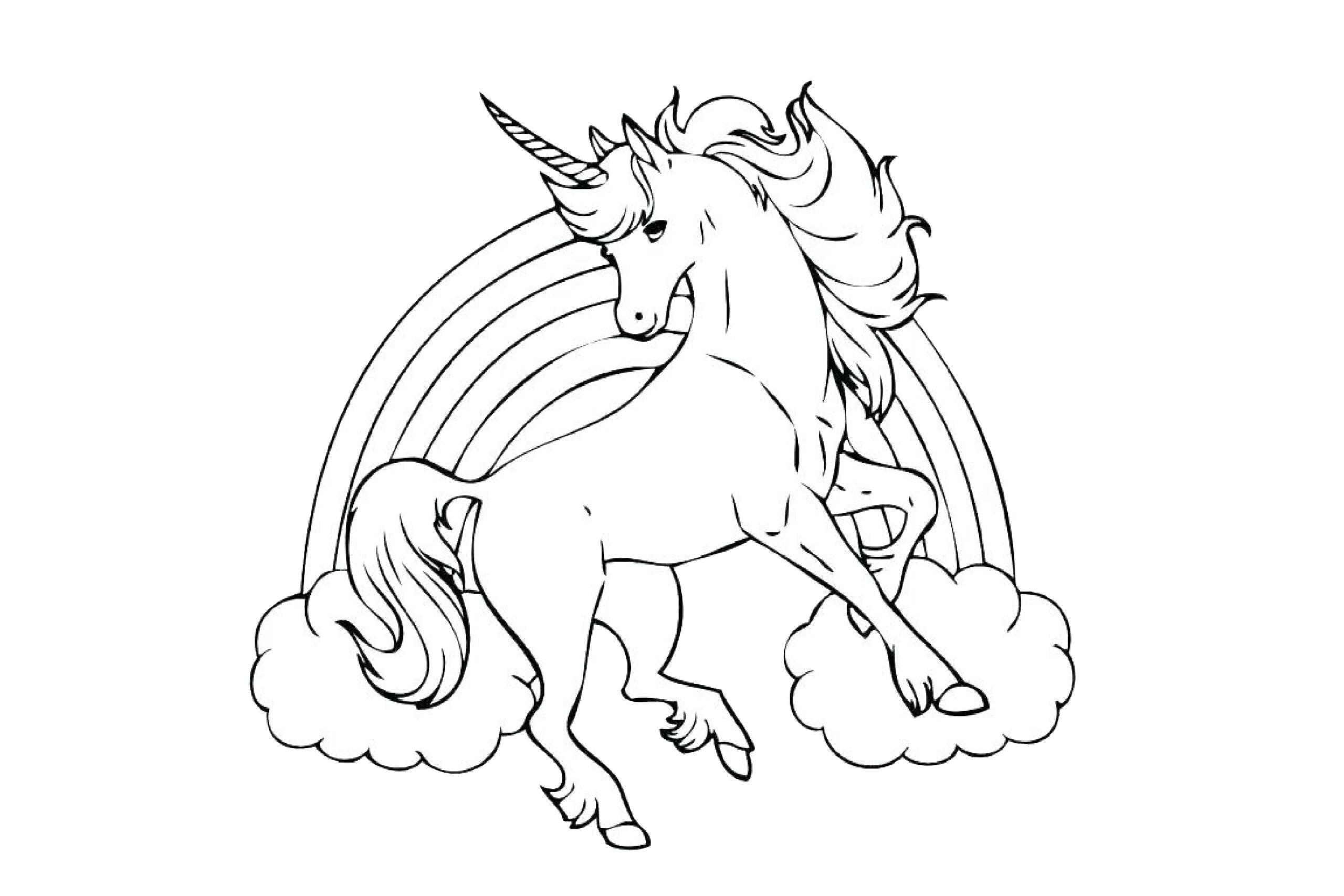 Rainbow Unicorn Coloring Pages Flying Print Color Craft